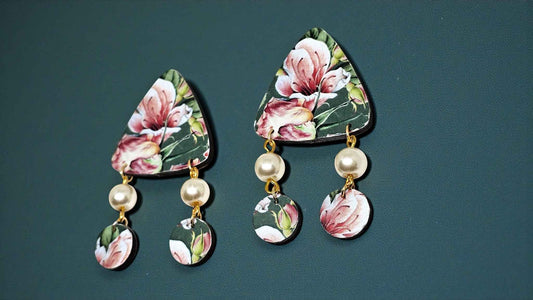 Floral Whisper Pearl Drops - Anusangi Collections