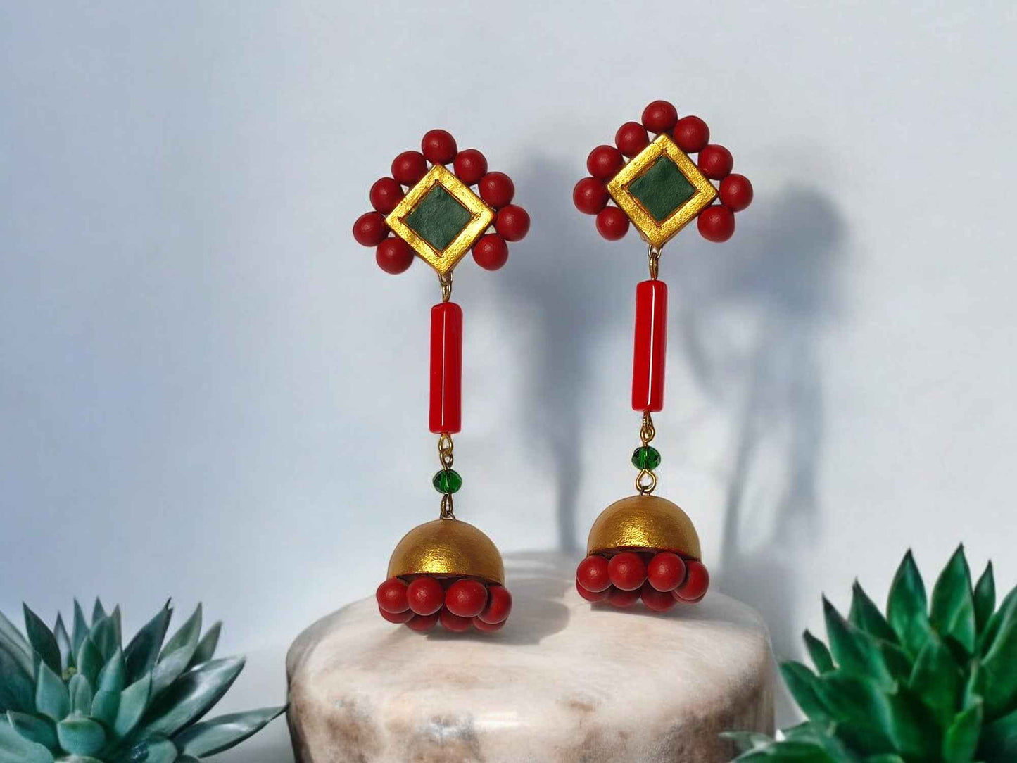 Abha Statement Dangle jhumka Earrings - Anusangi Collections