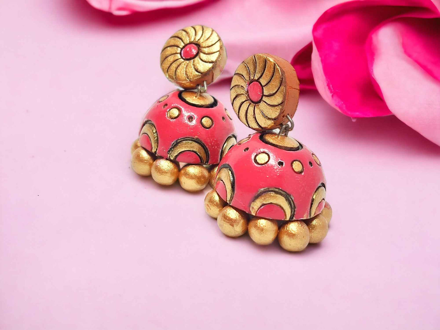 "Rosé Heritage" - Terracotta Jhumka - Anusangi Collections