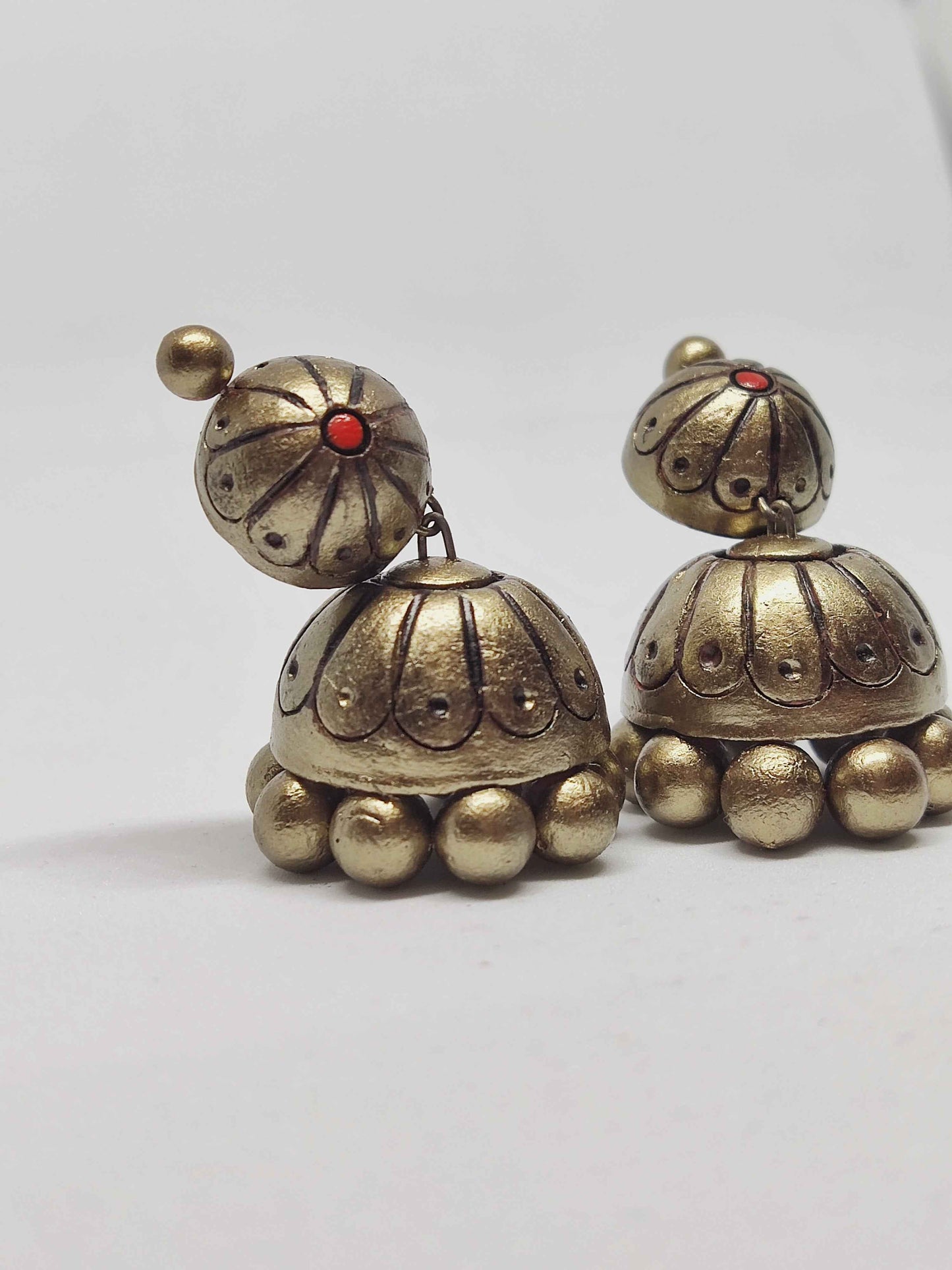 Rachana Terracotta Jhumka Earrings - Anusangi Collections