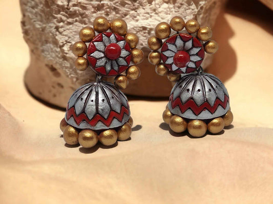 "Swarnika" - Terracotta Jhumka - Anusangi Collections