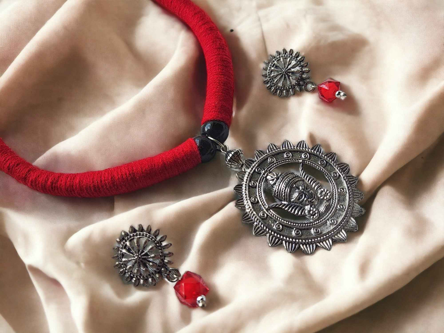 Goddess Design Necklace Set - Anusangi Collections