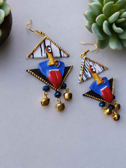 "Maa Kali" - Motifs Earrings Artistic Design - Anusangi Collections