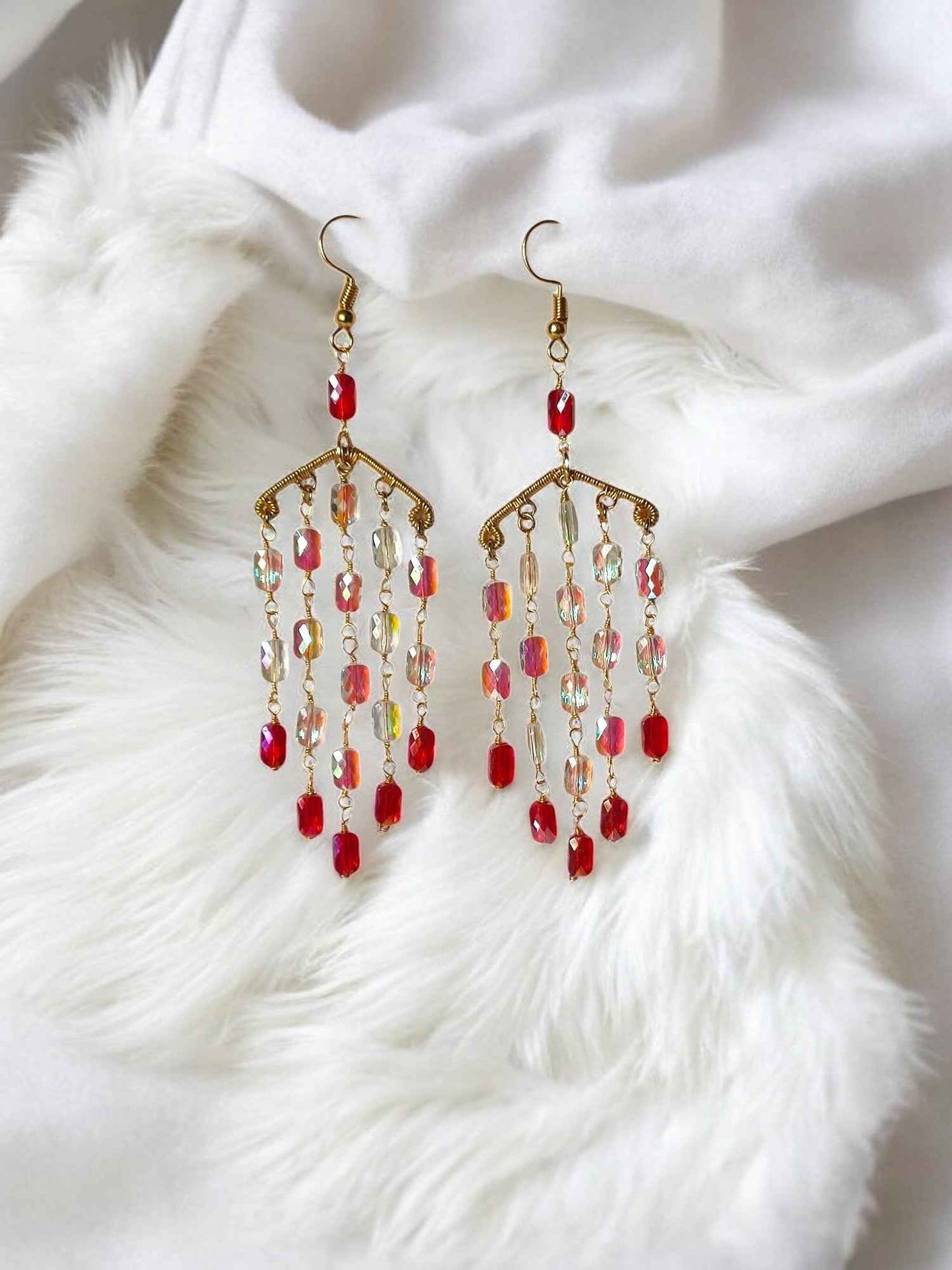 Anusangi Collections Handmade Long Dangle Earrings - Anusangi Collections