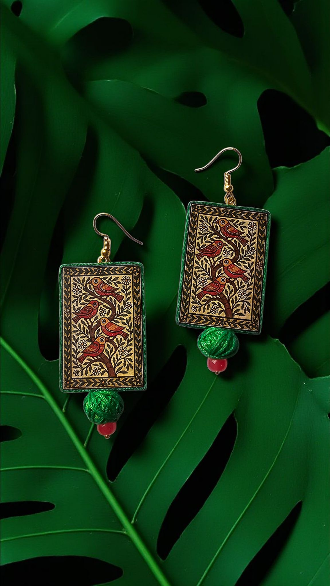 Madhubani Fabric Earrings