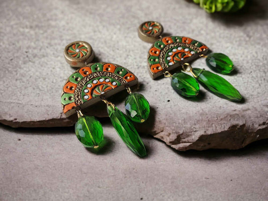 "Shakuntala"- Terracotta Earrings Handmade - Anusangi Collections