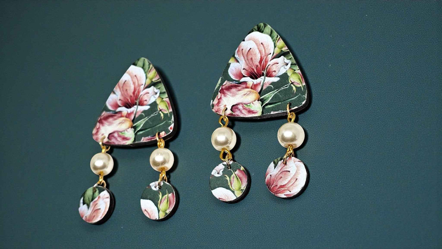 Floral Whisper Pearl Drops - Anusangi Collections