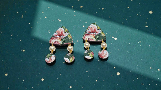 Floral Whisper Pearl Drops - Anusangi Collections