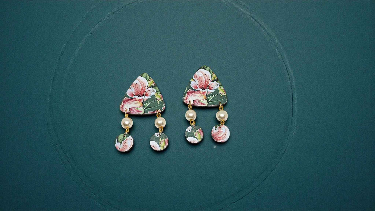 Floral Whisper Pearl Drops - Anusangi Collections