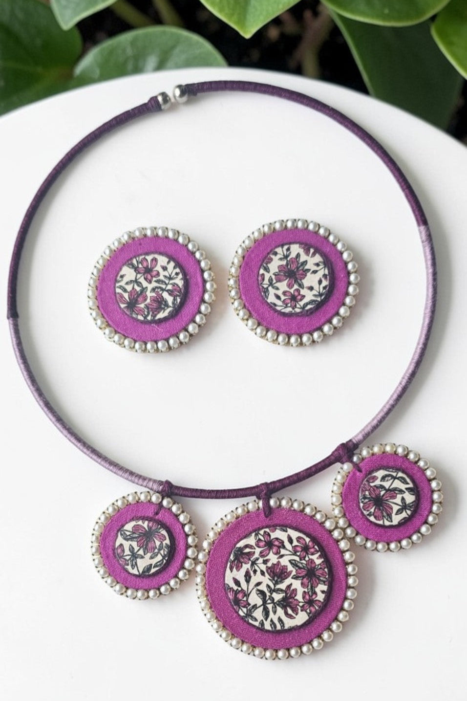 Floral Necklace Hasuli Set - Anusangi Collections