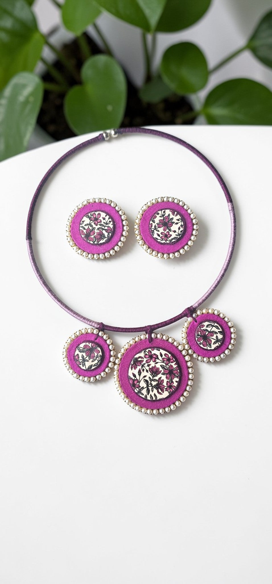 Floral Necklace Hasuli Set - Anusangi Collections