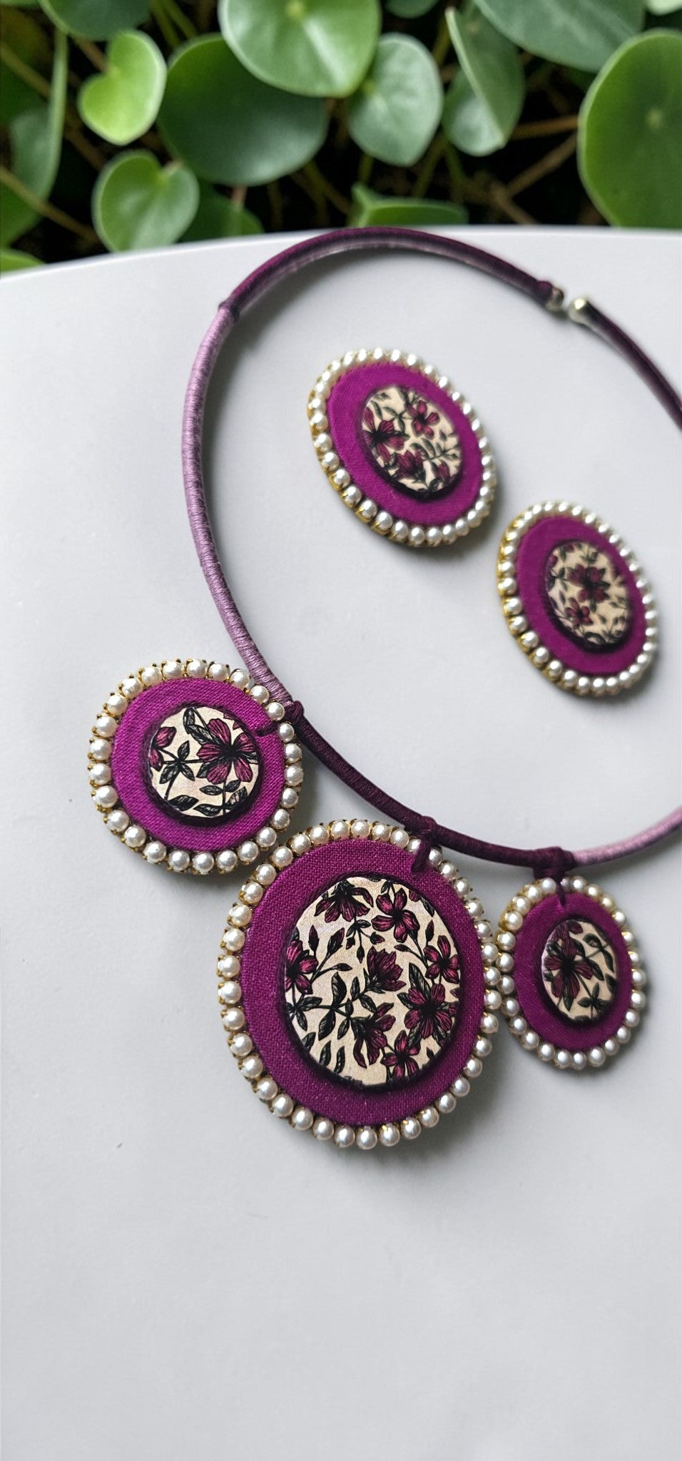 Floral Necklace Hasuli Set - Anusangi Collections