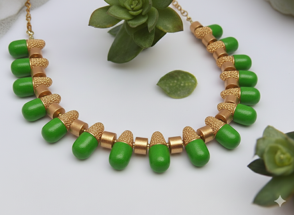 Raktima - Terracotta Necklace set - Anusangi Collections