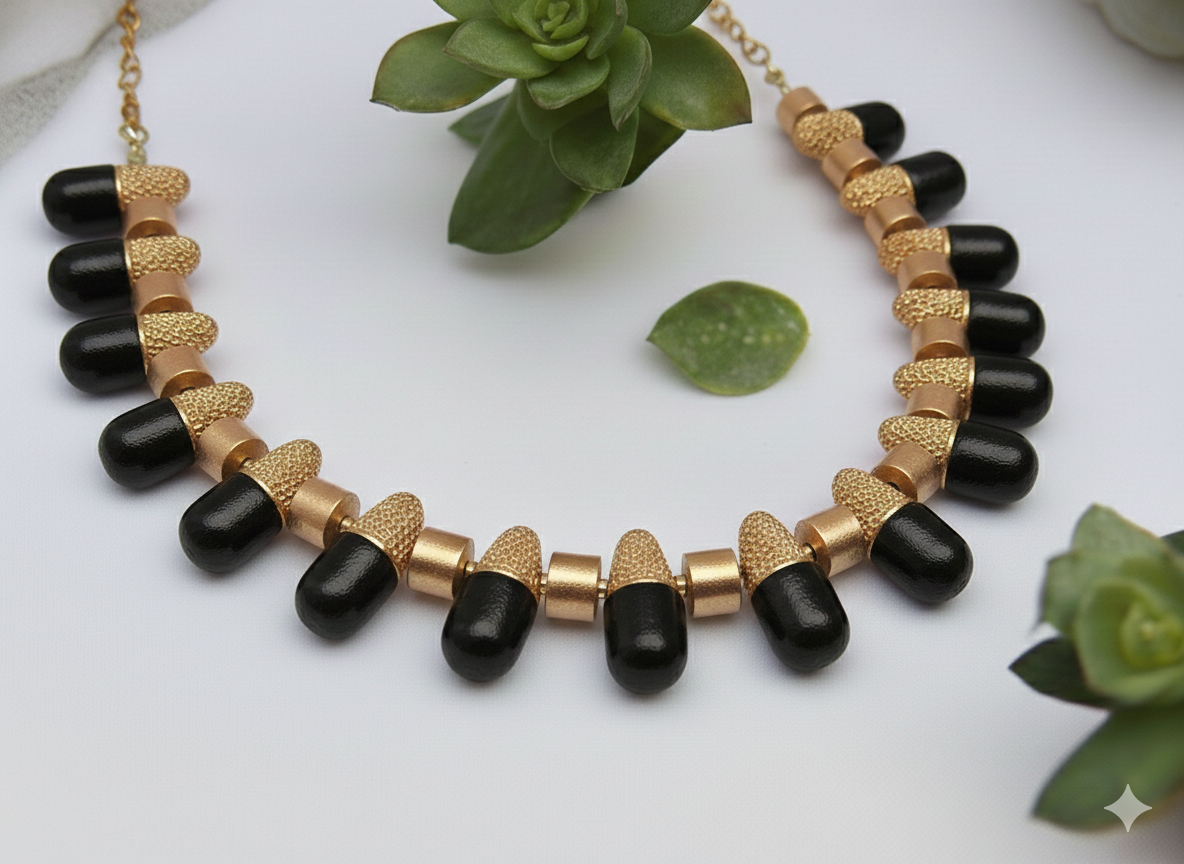 Raktima - Terracotta Necklace set - Anusangi Collections