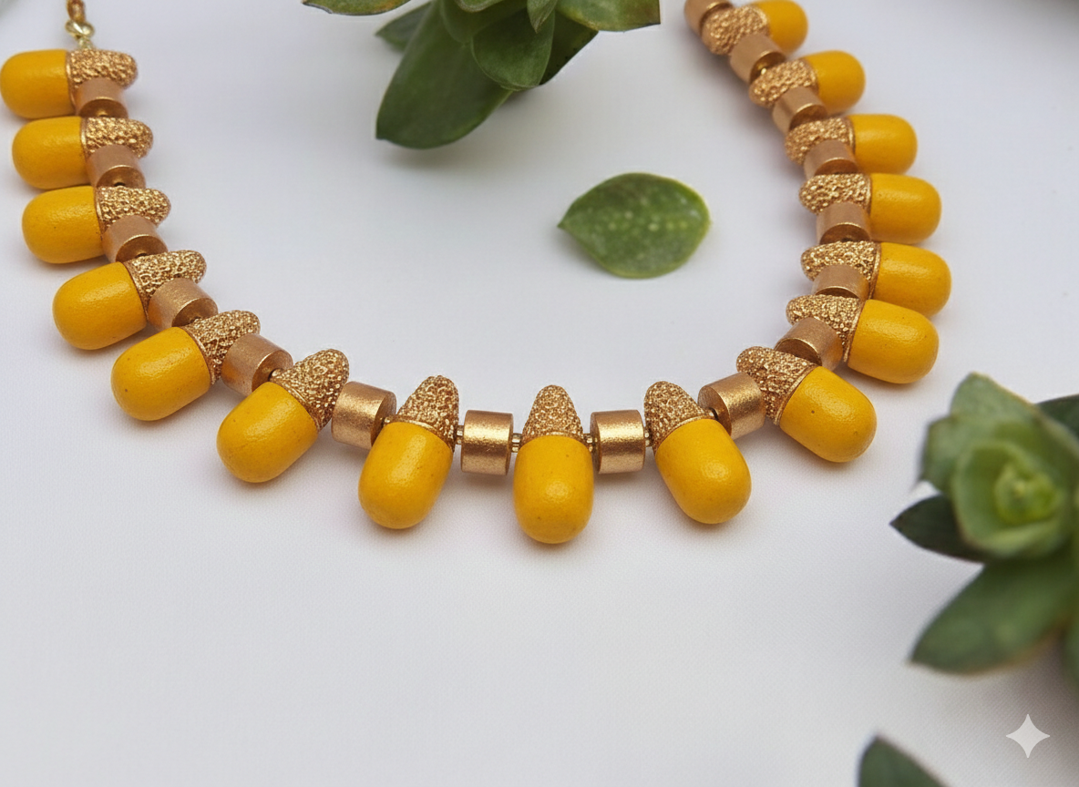 Raktima - Terracotta Necklace set - Anusangi Collections