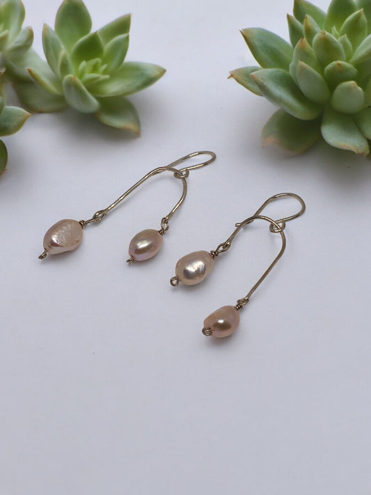 Sterling silver pearl earrings