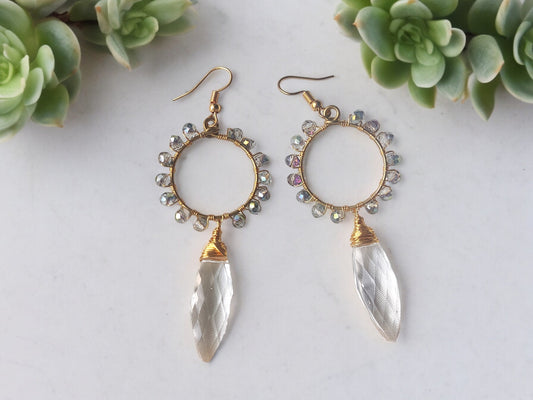 <p>Add a touch of elegance to your outfit with our Clear Crystal Beaded Earrings. Each piece is handcrafted with utmost care, making every pair unique. These earrings are perfect for any occasion, whether it's a night out with friends or a formal event. The lightweight design ensures comfortable wear throughout the day. These earrings are a must-have addition to any fashion-forward wardrobe.</p>