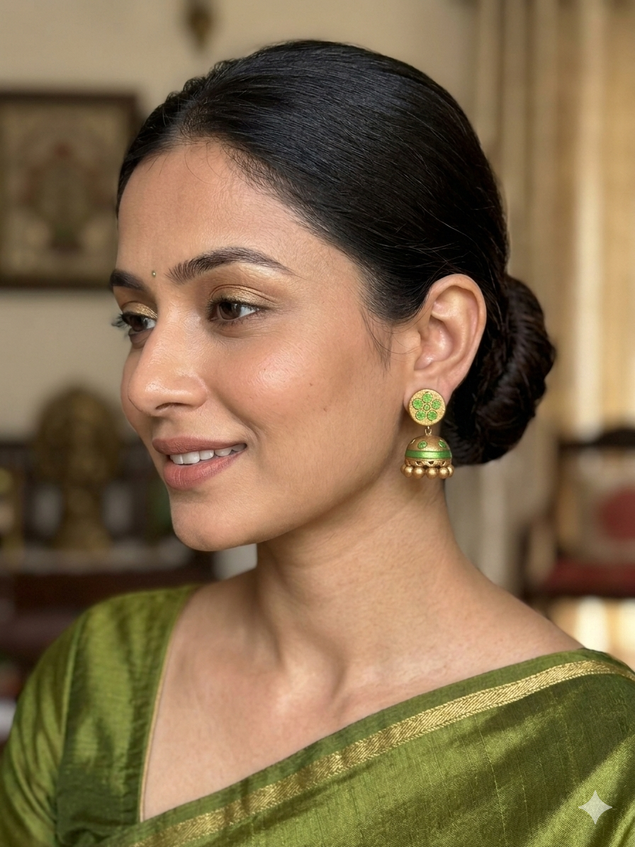 Aparna Terracotta Jhumka Earrings
