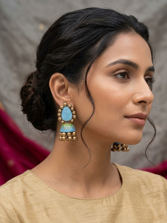 Lakshita terracotta jhumka earrings