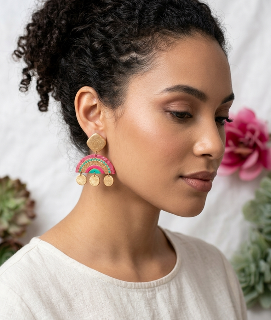 "Amaria" -  Terracotta Earrings Online by Anusangi Collections