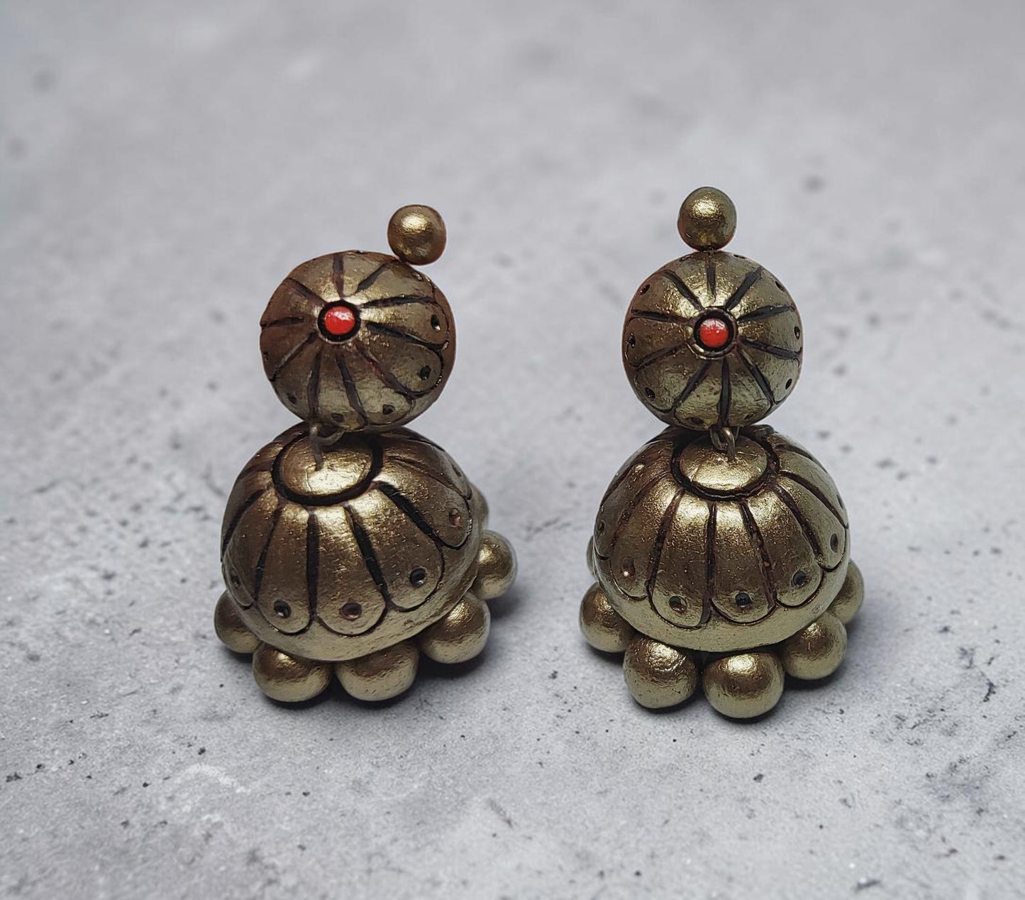 Rachana Terracotta Jhumka Earrings - Anusangi Collections