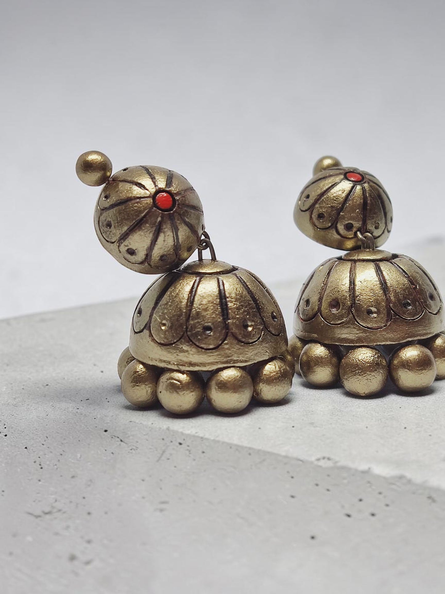 Rachana Terracotta Jhumka Earrings - Anusangi Collections