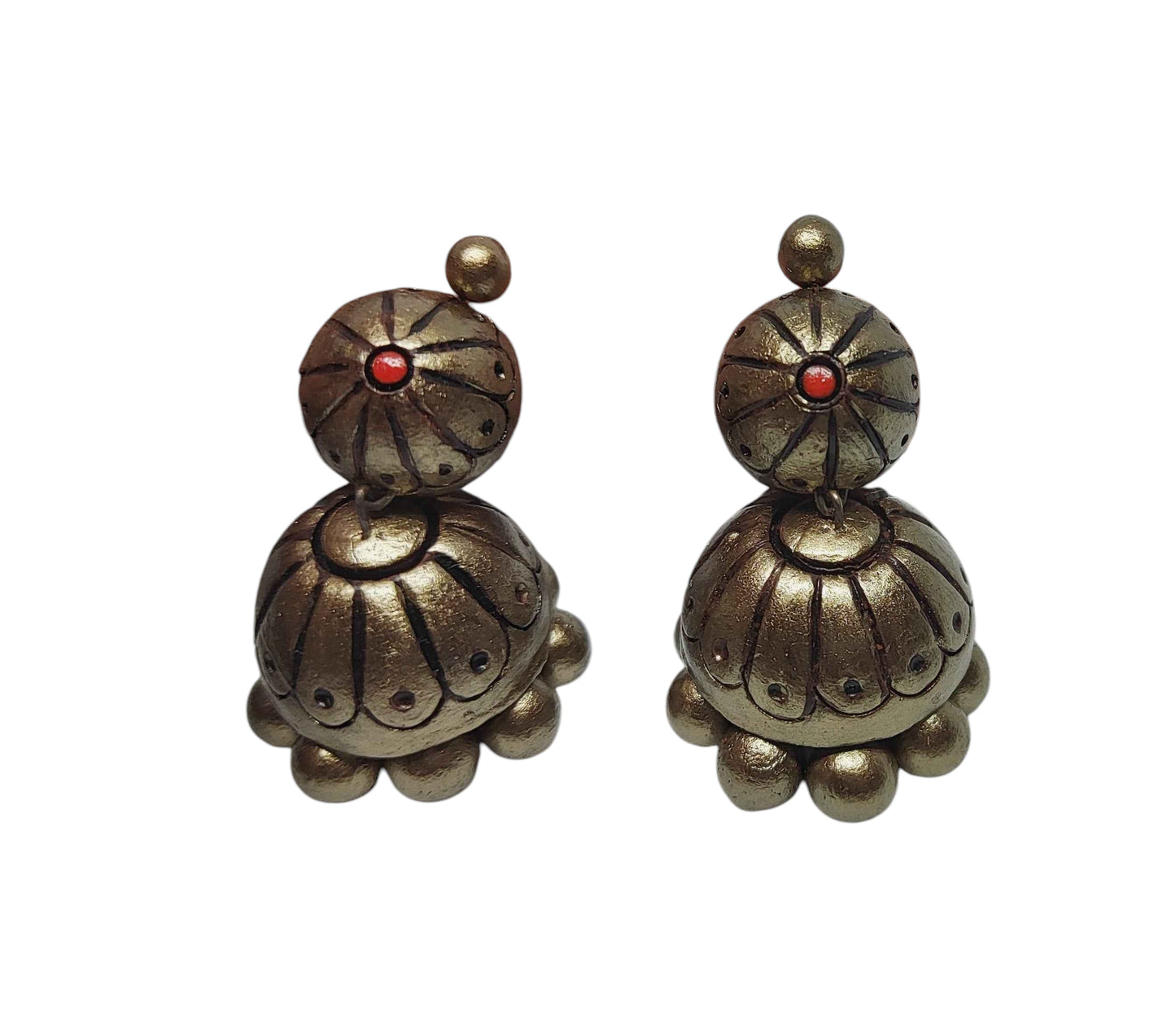 Rachana Terracotta Jhumka Earrings - Anusangi Collections